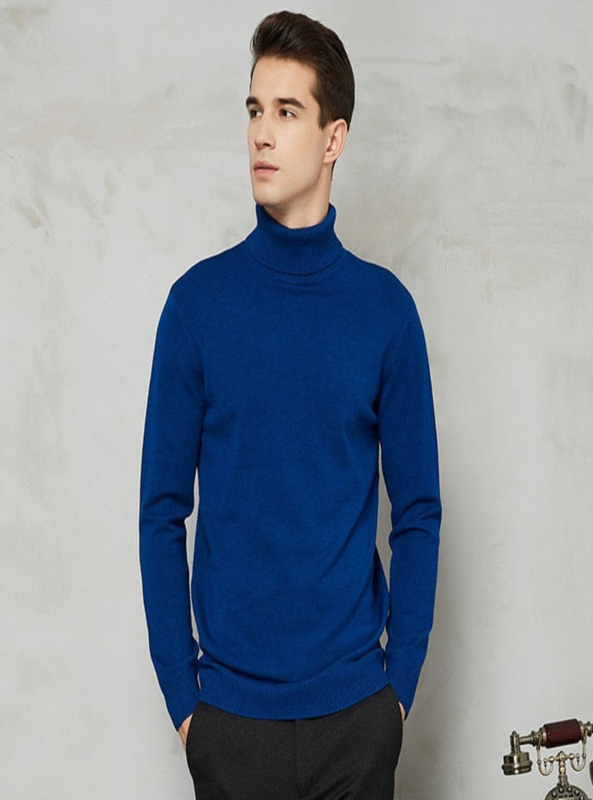 Solid Slim Fit Turtleneck